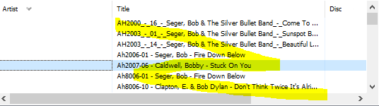 This is what the list looks like for the files that are currently working. And the files are in the correct _-_ format.